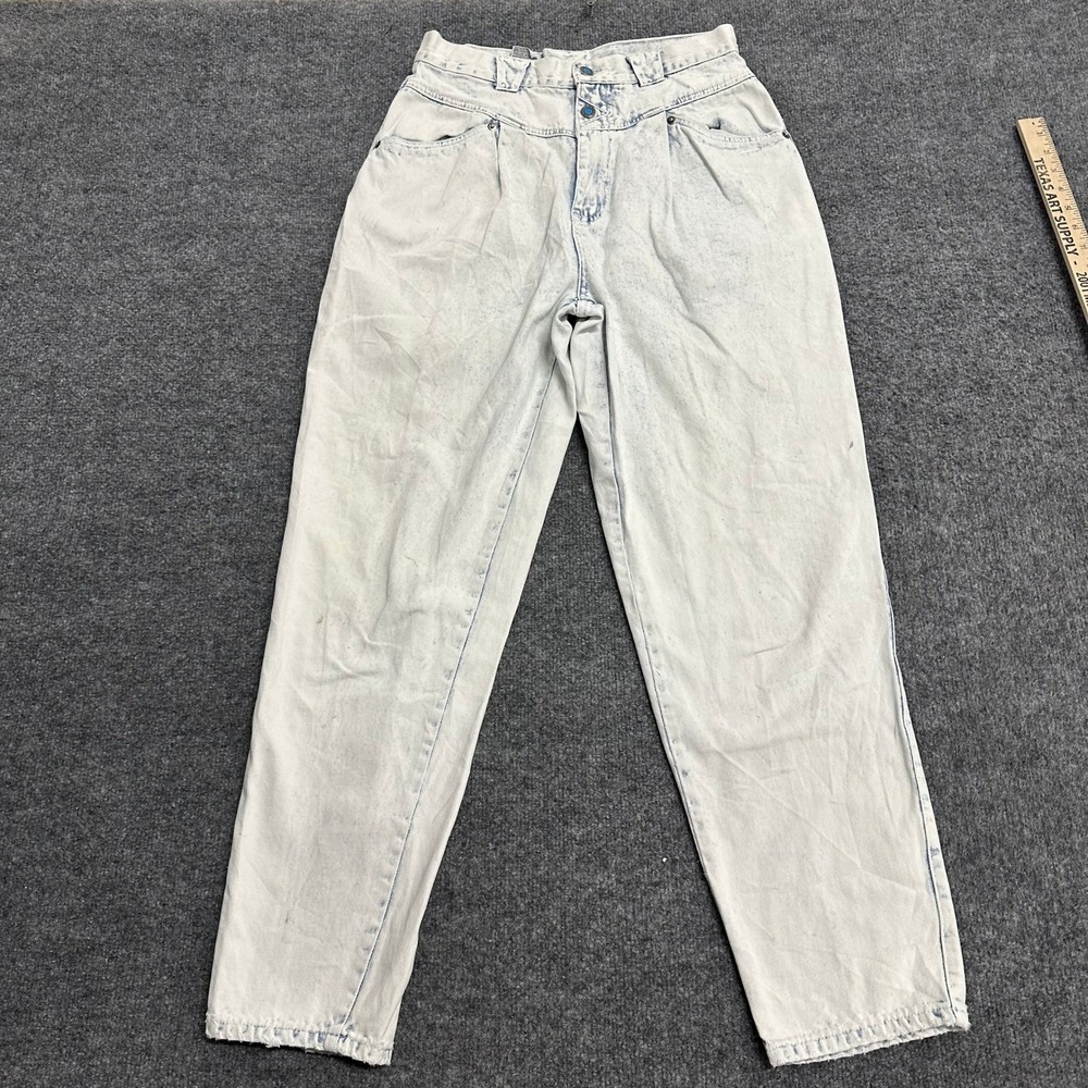 Joujou Jeans Womens Size 13/14 Light Acid Wash Cotton Pleated High Waist Tapered